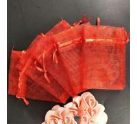 50 Unids/lote 7 * 9 cm Bolsas de organza Bolsa de joyería con regalo de boda Bolsas dibujables para boda derocation Party supprise 5Z-red-7x9cm-other