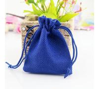50 Unids/lote 7 * 9 cm Color Caqui Arpillera Natural Lino Joyería Bolsa de Almacenamiento de Viaje Mini Bolsas de Embalaje de Yute de Caramelo para Bolsa de Regalo-azul real-7x9cm lino