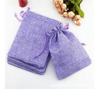 50 Unids/lote 7 * 9 cm Color Caqui Arpillera Natural Lino Joyería Bolsa de Almacenamiento de Viaje Mini Bolsas de Embalaje de Yute de Caramelo para Bolsa de Regalo-púrpura claro-7x9cm lino