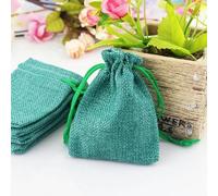 50 Unids/lote 7 * 9 cm Color Caqui Arpillera Natural Lino Joyería Bolsa de Almacenamiento de Viaje Mini Bolsas de Embalaje de Yute de Caramelo para Bolsa de Regalo-azul oscuro-7x9cm lino