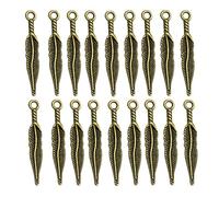 50 unids/lote aleación de plata antigua/bronce antiguo 28x5mm hoja colgante encanto ajuste pulsera collar DIY metal fabricación de joyas