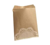 50 unids/lote, bolsa de dulces, bolsas de papel para recuerdo de fiesta, bolsas de papel para manualidades con estampado de rayas de lunares Chevron, bolsas de panadería-encaje 13x18 cm-50 Uds
