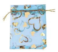 50 unids/lote Bolsa de organza con forma de corazón de amor Bolsa de regalo Bolsas de regalos de corazón de color dorado para bodas Fiesta Dulces Día de San Valentín Embalaje de joyas-9-50pcs-13x18x
