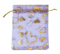 50 unids/lote Bolsa de organza con forma de corazón de amor Bolsa de regalo Bolsas de regalos de corazón de color dorado para bodas Fiesta Dulces Día de San Valentín Embalaje de joyas-4-50pcs-13x18x