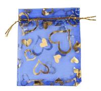 50 unids/lote Bolsa de organza con forma de corazón de amor Bolsa de regalo Bolsas de regalos de corazón de color dorado para bodas Fiesta Dulces Día de San Valentín Embalaje de joyas-10-50pcs-13x18
