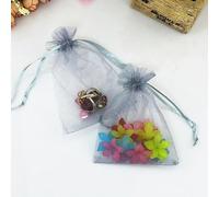 50 Unids/lote Bolsa De Organza Joyería Bolsa De Cordón De Tul Para Boda Navidad Regalo De Cumpleaños Embalaje-Gray-5x7cm-Bolsas De Organza