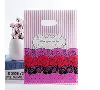 50 Unids/lote Bolsa de Plástico Pequeña con Asa Bolsa de Regalo de Fiesta para Joyería/Juguete/Bufanda Bolsas de Embalaje de Regalo 20x25 cm Mini Bolsa de Negocios-22-20x25cm