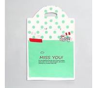 50 Unids/lote Bolsa de Plástico Pequeña con Asa Bolsa de Regalo de Fiesta para Joyería/Juguete/Bufanda Bolsas de Embalaje de Regalo 20x25 cm Mini Bolsa de Negocios-16 de espesor-20x25 cm