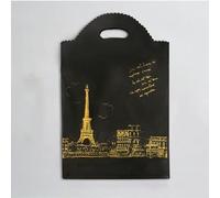 50 Unids/lote Bolsa de Plástico Pequeña con Asa Bolsa de Regalo de Fiesta para Joyería/Juguete/Bufanda Bolsas de Embalaje de Regalo 20x25 cm Mini Bolsa de Negocios-18 de espesor-20x25 cm