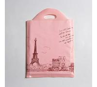 50 Unids/lote Bolsa de Plástico Pequeña con Asa Bolsa de Regalo de Fiesta para Joyería/Juguete/Bufanda Bolsas de Embalaje de Regalo 20x25 cm Mini Bolsa de Negocios-5-20x25cm