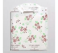 50 Unids/lote Bolsa de Plástico Pequeña con Asa Bolsa de Regalo de Fiesta para Joyería/Juguete/Bufanda Bolsas de Embalaje de Regalo 20x25 cm Mini Bolsa de Negocios-48-20x25 cm
