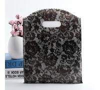 50 Unids/lote Bolsa de Plástico Pequeña con Asa Bolsa de Regalo de Fiesta para Joyería/Juguete/Bufanda Bolsas de Embalaje de Regalo 20x25 cm Mini Bolsa de Negocios-33-20x25cm