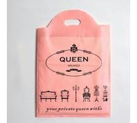 50 Unids/lote Bolsa de Plástico Pequeña con Asa Bolsa de Regalo de Fiesta para Joyería/Juguete/Bufanda Bolsas de Embalaje de Regalo 20x25 cm Mini Bolsa de Negocios-15 de espesor-20x25 cm