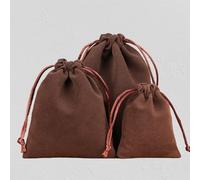 50 Unids/lote Bolsas de Regalo con Cordón de Terciopelo de Tela Suave para Banquete de Boda Paquete de Joyas de Varios Tamaños Bolsas Elegantes-Auburn,15x20cm(50pcs)