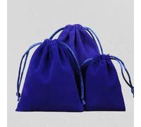 50 Unids/lote Bolsas de Regalo con Cordón de Terciopelo de Tela Suave para Banquete de Boda Paquete de Joyas de Varios Tamaños Bolsas Elegantes-Azul Profundo,15x20cm(50pcs)