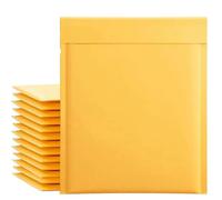 50 UNIDS/Lote Bolsas De Sobres De Burbujas De Papel Kraft Diferentes Especificaciones Sobres De Envío Acolchados Con Bolsa De Correo De Burbujas-Amarillo2-13 * 15cm