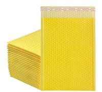 50 UNIDS/Lote Bolsas de Sobres de Espuma Amarilla Sobres Autoadhesivos Sobres de Envío Acolchados con Bolsa de Correo de Burbujas Paquetes de Envío Bolsa-20x25cm 50 Piezas