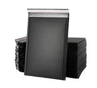 50 unids/lote bolsas de sobres de espuma rosa sobres autosellados sobres de envío acolchados con bolsa de correo de burbujas bolsa de paquetes de regalo de envío-negro-50 piezas-13 * 18 cm