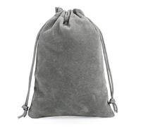 50 unids/lote bolsita de terciopelo con cordón 5x7/7x9/9x1 2/10x15cm bolsas de tamaño pequeño para regalo de joyería bolsas de embalaje para exhibición puede personalizar-gris,8x10CM