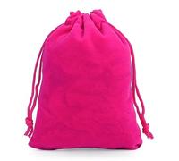 50 unids/lote bolsita de terciopelo con cordón 5x7/7x9/9x1 2/10x15cm bolsas de tamaño pequeño para regalo de joyería bolsas de embalaje para exhibición puede personalizarse-rosa roja,8x10CM