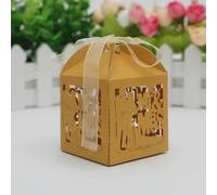 50 Unids/lote Corte Lase Novia Novio Dulces De Boda Caja De Dulces Invitados Cajas De Regalo Embalaje De Papel Baby Shower Caja De Galletas De Chocolate-oro 50PCS_a-5x5x8cm-50pcs