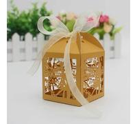 50 Unids/lote Corte Lase Novia Novio Dulces De Boda Caja De Dulces Invitados Cajas De Regalo Embalaje De Papel Baby Shower Caja De Galletas De Chocolate-oro 50PCS_b-5x5x8cm-50pcs