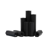 50 unids/lote M2 M2.5 M3 M4 * L espaciador hexagonal de nailon negro longitud hembra a hembra 5~50mm(M3x35mm (50pcs))
