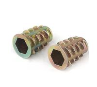 50 unids/lote M4 M5 M6 M8 M10 tuercas de dientes internas y externas roscadas de aleación de Zinc tipo reborde tuercas de cabeza de accionamiento hexagonal for muebles(M6x10mm x50)