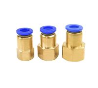 50 Unids/lote PCF Conector Rápido Hembra Neumático 4-M5 4-01 6-01 6-02 1/8 /1/4 3/8 1/2 Rosca for tubería 4mm 6mm 8mm 10mm 12(PCF8-04)