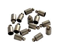 50 unids/lote tapas de extremo de cable redondo 2 3 4 5 6 7 8 9 10mm conector de tapa de tapón de extremo de engarce for hacer joyería collar de pulsera(Bronze,6mm)