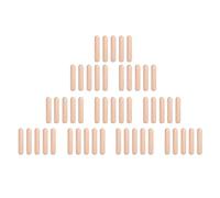 50 UNIDS Pasadores de Madera Pasadores de Madera Estriados Varillas de Conector de Junta de Cajón de Gabinete Extremos Biselado Clavijas de Madera Madera Dura Seca M6 30 40 50 mm (M6*40(50PCS))