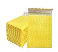 50 Unids/set 23 * 28 cm Amarillo Bolsa De Sobre De Burbujas Impermeable Y Engrosada Sobres Acolchados De Burbujas Bolsa De Embalaje Express Para Ropa-15x20cm-Amarillo
