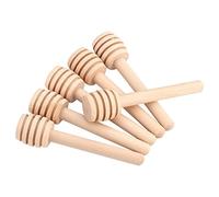 50 Unids set Hogar de Madera Mini Mermelada Miel Dipper Tarro Dispensador Recolección Varilla Agitadora Palo Fiesta de Boda Pequeños Palos Varita Agitadora(Mini 8 cm)