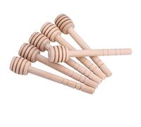 50 unids/set palo de cuchara de miel, cuchara de miel de madera Mini palos de panal de madera Mini cuchara de miel de mermelada de madera para el hogar para melaza de jarabe de miel(10cm)