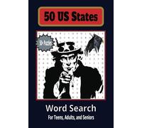 50 US States: US States Themed Word Search Puzzle Book with Over 50+ Puzzles including States, Capitols, and other US locations plus much more. | 6x9 ... Solutions.... Great Gift for any occasion