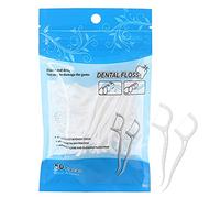 50 varillas dentales para hilo dental de alta dureza, palillos de dientes desechables con mango antideslizante, púas de dientes dentales regulares, cepillo de dientes, cuidado de limpieza oral para viajes familiares