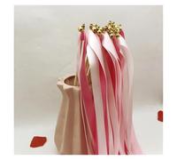 50 varitas de cinta giratorias con cascabeles for bodas, decoración césped y accesorios for fiestas cumpleaños Varitas Para Bodas(Pink)