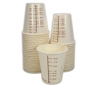 50 vasos graduados de papel recubierto de 3 oz para mezclar pintura, tinte y resina epoxi de NetSellsIt; desechables y reciclables, de un recurso