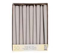 50 velas de 2,2 cm de diámetro, 25 cm, color gris claro