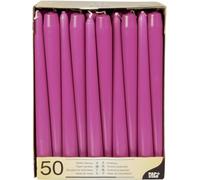 50 velas de candelabro de 2,2 cm de diámetro, 25 cm, color fucsia