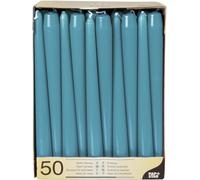 50 velas de candelabro de 2,2 cm de diámetro, 25 cm, color turquesa