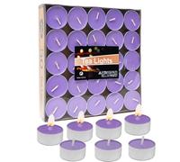 50 velas de té rosa de 4,5 horas, sin aroma ni humo, velas pequeñas con purpurina, sin sustancias nocivas, para spa, celebraciones, bodas, mesas de comedor, relajarse, celebraciones, decoración