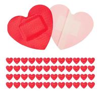 50 vendajes para heridas, curitas impermeables y transpirables con forma de corazón, curitas adhesivas lindas que detienen el sangrado de heridas pequeñas y aceleran la curación de heridas, curitas co