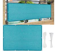 50 x 100 cm para valla de jardín, barrera de privacidad para exteriores resistente al viento con bridas para patios, color azul, perfecta para una mayor privacidad y protección