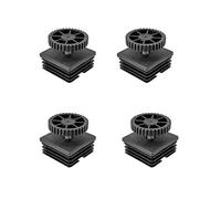 50 x 50 mm, juego de 4 insertos de tubo cuadrado para muebles, kit de patas de nivelación de deslizamiento para mesa y escritorio, M8 ajustable