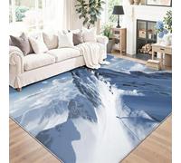 50 x 80 cm Alfombras Salón Blanco Naturaleza Paisajes Montañas Campos De Nieve Alfombra Pelo Corto Suave Antideslizante Alfombra de Dormitorio Alfombras para Salon Habitacion