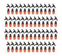 50 x Emisores de riego por goteo ajustables para invernadero de jardín, sistema de riego de césped con control de flujo preciso y construcción de plástico (50 unidades)