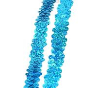 50 Yards of Sequined Lace Ribbon Trim, Suitable For Wedding and Formal Wear Embellishment(Color9)