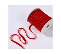 50 Yards Red Velvet Ribbon - Crushed Vintage Velvet Ribbons