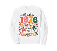 50 Year Old Made in 1976 Retro Floral 50th Birthday Women Sudadera